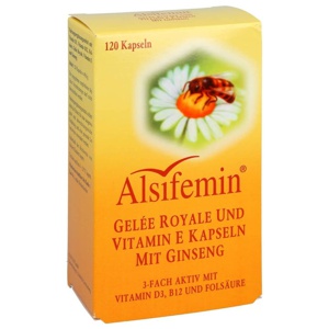 ALSIFEMIN Gelee Royal+Vit.E m.Ginseng Kapseln Produktbild
