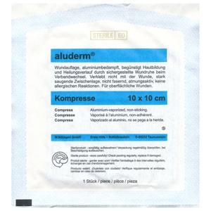 Aluderm Kompressen 10x10 cm 1 St Kompressen Produktbild