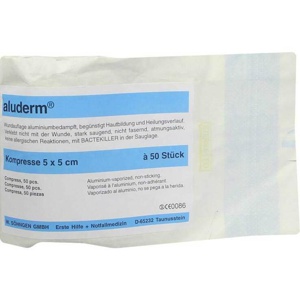 Aluderm Kompressen 5x5cm, 50 St Kompressen Produktbild