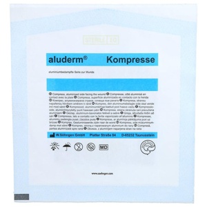 ALUDERM Kompressen 7,5x7,5 cm 1 St Kompressen Produktbild