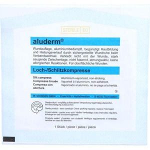 ALUDERM Lochkompressen 8x9 cm Ch 32 Produktbild