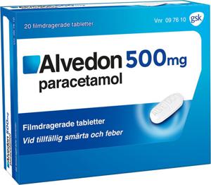 Alvedon, filmdragerad tablett 500 mg, 20 st