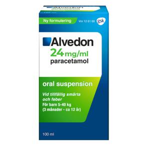 Alvedon, oral suspension 24 mg/ml 100 ml