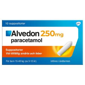 Alvedon, suppositorium 250 mg, 10 st