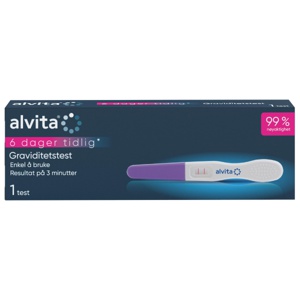 Alvita 6 Dager Tidlig Graviditetstest, 1 stk. produktbilde