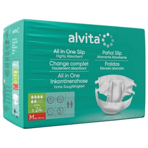 ALVITA All-in-One Inkontinenzhose super medium Tag Produktbild