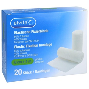 ALVITA elastische Fixierbinde 6 cmx4 m Produktbild