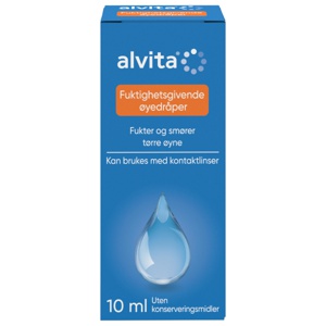 Alvita fuktighetsgivende øyedråper 10 ml produktbilde
