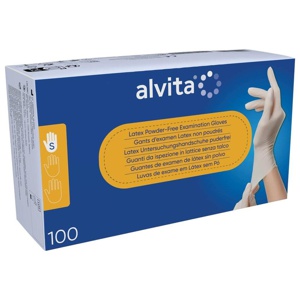 Alvita Latex Unt.Handschuhe unsteril puderfrei S Produktbild