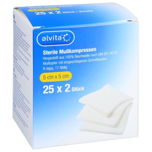 ALVITA Mullkompressen steril 5x5 cm Produktbild