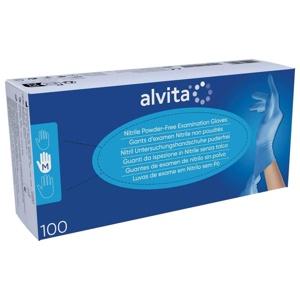 ALVITA Nitril Unt.Handschuhe unsteril puderfrei M Produktbild