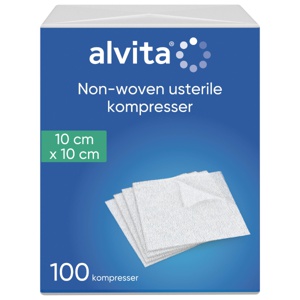 Alvita Nonwoven Kompress Usteril, 100 stk. produktbilde
