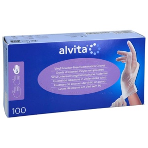 Alvita Vinyl Unt.Handschuhe unsteril puderfrei S Produktbild