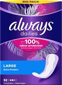 Always Dailies Large Extra Protect Trosskydd 52 st produkt bild