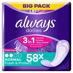 Always&nbsp;Daily&nbsp;Fresh&nbsp;Normal Fresh Scent 58&nbsp;st produkt bild
