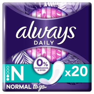 Always Daily Fresh Normal trosskydd doftfri 20 st produkt bild