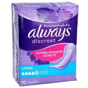 always discreet Bei Blasenschwäche Einlagen+ long 10 St Binden Produktbild