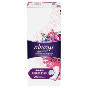 always discreet Inkontinenz liners plus 24 St Binden Produktbild