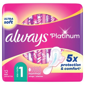 Always Platinum Normal Plus Pads with Wings product image