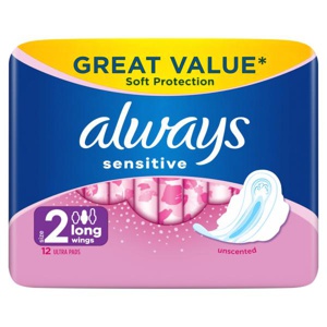 Always Sensitive Long Plus Pads with Wings product image
