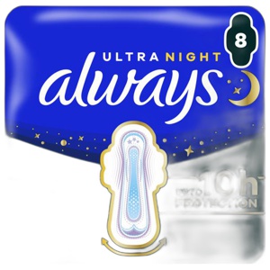 Always Ultra Secure Night Pads with Wings product image