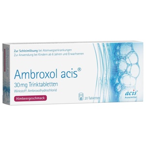 Ambroxol acis 30mg 20 St Tablette zur Herstellung einer Lösung zum Einnehmen Produktbild