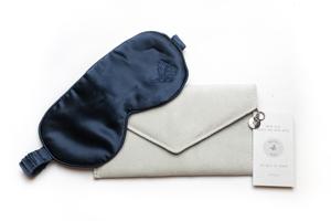 Amelie Soie Silk Sleep Mask Deep Blue 1 st produkt bild