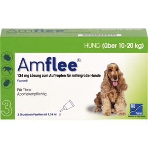 AMFLEE 134 mg Spot-on Lsg.f.mittelgr.Hunde 10-20kg Produktbild