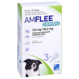 AMFLEE combo 134/120,6mg Lsg.z.Auf.f.Hunde 10-20kg Produktbild