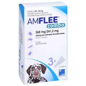 AMFLEE combo 268/241,2mg Lsg.z.Auf.f.Hunde 20-40kg Produktbild