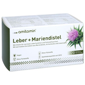 AMITAMIN Mariendistel+Leber Kapseln Produktbild
