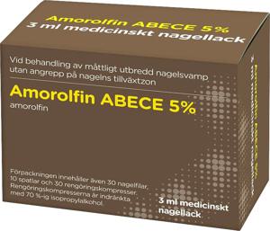 Amorolfin ABECE Medicinskt nagellack 5% 3 ml produkt bild