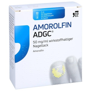 Amorolfin ADGC 50 mg / ml wirkstoffhalt.Nagellack, 3 ml Wirkstoffhaltiger Nagellack Produktbild