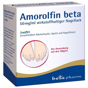 AMOROLFIN beta 50 mg/ml wirkstoffhalt.Nagellack Produktbild