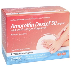 Amorolfin Dexcel® 50 mg/ml wirkstoffhaltiger Nagellack, 3 ml Wirkstoffhaltiger Nagellack Produktbild