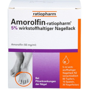 AMOROLFIN-ratiopharm 5% wirkstoffhalt.Nagellack Produktbild