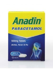 Anadin Paracetamol - 12 x 500mg Tablets product image