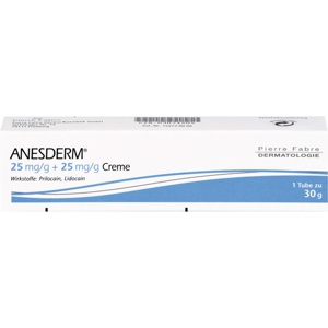 ANESDERM 25 mg/g + 25 mg/g Creme Produktbild