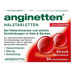 anginetten HALSTABLETTEN ZUCKERFREI 24 St Lutschtabletten Produktbild