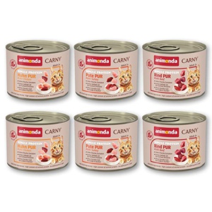 animonda Carny Nassfutter Katze Adult, Mixpaket Single Protein 6x200 g Produktbild