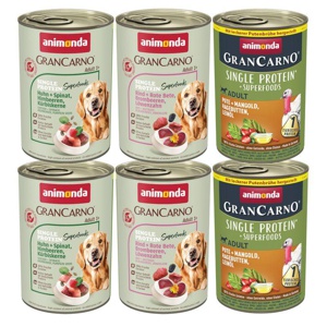 Probierpaket Animonda GranCarno Adult Superfoods 6 x 400 g Produktbild