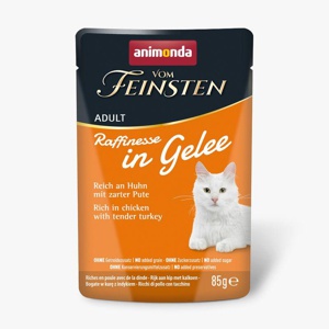 Nassfutter Katze reich an Huhn mit Pute, Raffinesse in Gelee, 85 g Produktbild