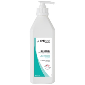 Antibac kirurgisk hånddesinfeksjon 85 % med klorhexidin 600 ml produktbilde