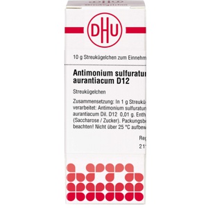 ANTIMONIUM SULFURATUM aurantiacum D 12 Globuli Produktbild
