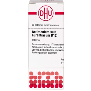 ANTIMONIUM SULFURATUM aurantiacum D 12 Tabletten Produktbild