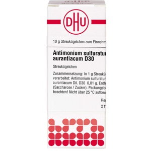 ANTIMONIUM SULFURATUM aurantiacum D 30 Globuli Produktbild