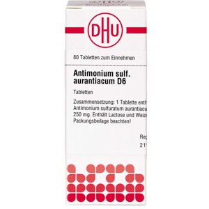 ANTIMONIUM SULFURATUM aurantiacum D 6 Tabletten Produktbild