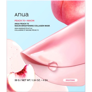 Anua Peach 70 Niacin Brightening Collagen Mask 4pk produktbillede
