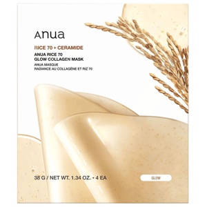 ANUA Rice 70 Glow Collagen Mask 4 st produkt bild