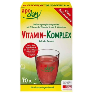Apoday Vitamin-Komplex Kirsch-Aronia zuckerfrei Pulver, 10X5 g Pulver Produktbild